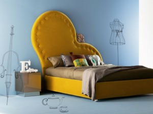 gorgeous-yellow-unique-headboard-bed