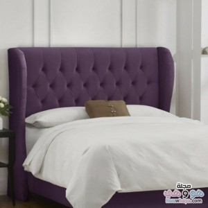 upholstered-creative-purple-headboard-idea